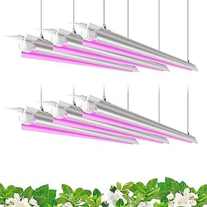 Barrina LED Grow Light, 252 W (6 x 42 W, 1400 W equivalent), 4 ft T8, volledig spectrum, V-vorm met reflectorcombinatie, kettingbaar design, plantenverlichting voor kamerplanten, verpakking van 6