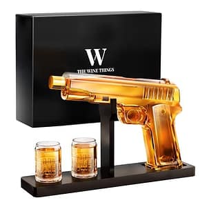 Cadeaus voor mannen vader, The Wine Things 10 oz Whisky Karaf Set met 2 glazen, Unieke Papa Verjaardagscadeau Ideeën van Dochter Zoon, Gepersonaliseerde Drank Dispenser voor Drank Scotch Bourbon Wodka