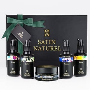Geschenkset voor haar - Bio Lichaamsverzorgingsset 5x30ml - Cadeau voor haar met Shea Butter, Arganolie, Jojoba-olie, Amandelolie, Castorolie - Cadeau voor vrouwen, vegan huidverzorging