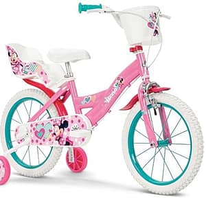 Huffy Disney Minnie Mouse 16 Inch Meisjesfiets 5-7 jaar oud + Stabilisatoren