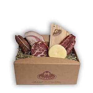 Moretti® Handgemaakt paasnest met worst en kaas – verschillende combinaties – perfect voor kerstcadeaus 2024, zomerpicknicks en aperitieven – inclusief geschenken (snijplank)